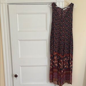 Floral Sleeveless Multicolor Wide Leg Jumpsuit